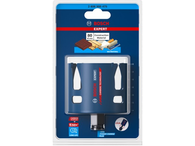 Žaga za izrezovanje lukenj Bosch EXPERT Construction Material, 80x60mm, 2608900475
